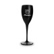 6x Zwarte Plastic Champagneglazen 17cl Save Water Drink Champagne Onbreekbaar - Nipco