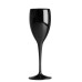 6x Zwarte Kunststof Champagneglazen 17cl - Flute - Nipco